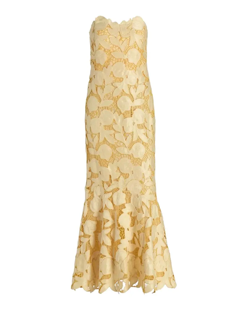 SIMKHAI Valletta Strapless Midi Dress | Image 1 SIMKHAI Valletta Strapless Midi Dress | Image 1