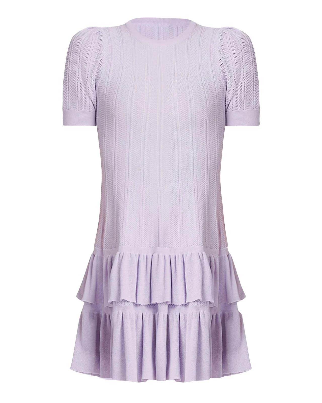 Shoshanna Sloan Pointelle Knit Ruffle Mini Dress | Thumbnail 1 Shoshanna Sloan Pointelle Knit Ruffle Mini Dress | Thumbnail 1