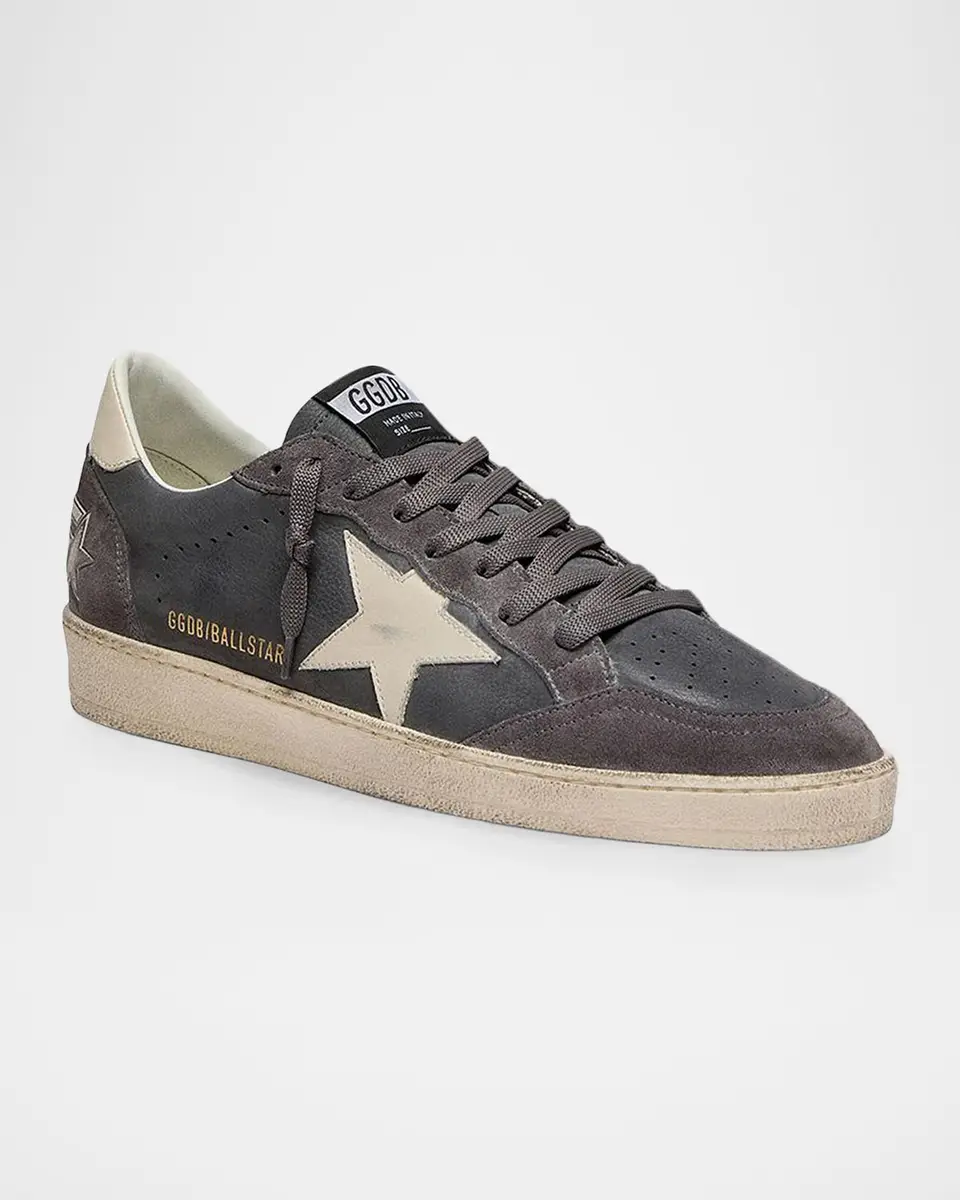 Golden Goose Men's Ballstar Leather Low-Top Sneakers | Thumbnail 2