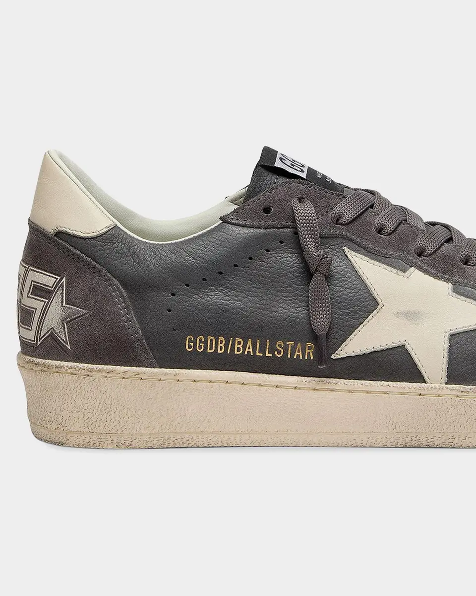 Golden Goose Men's Ballstar Leather Low-Top Sneakers | Thumbnail 3