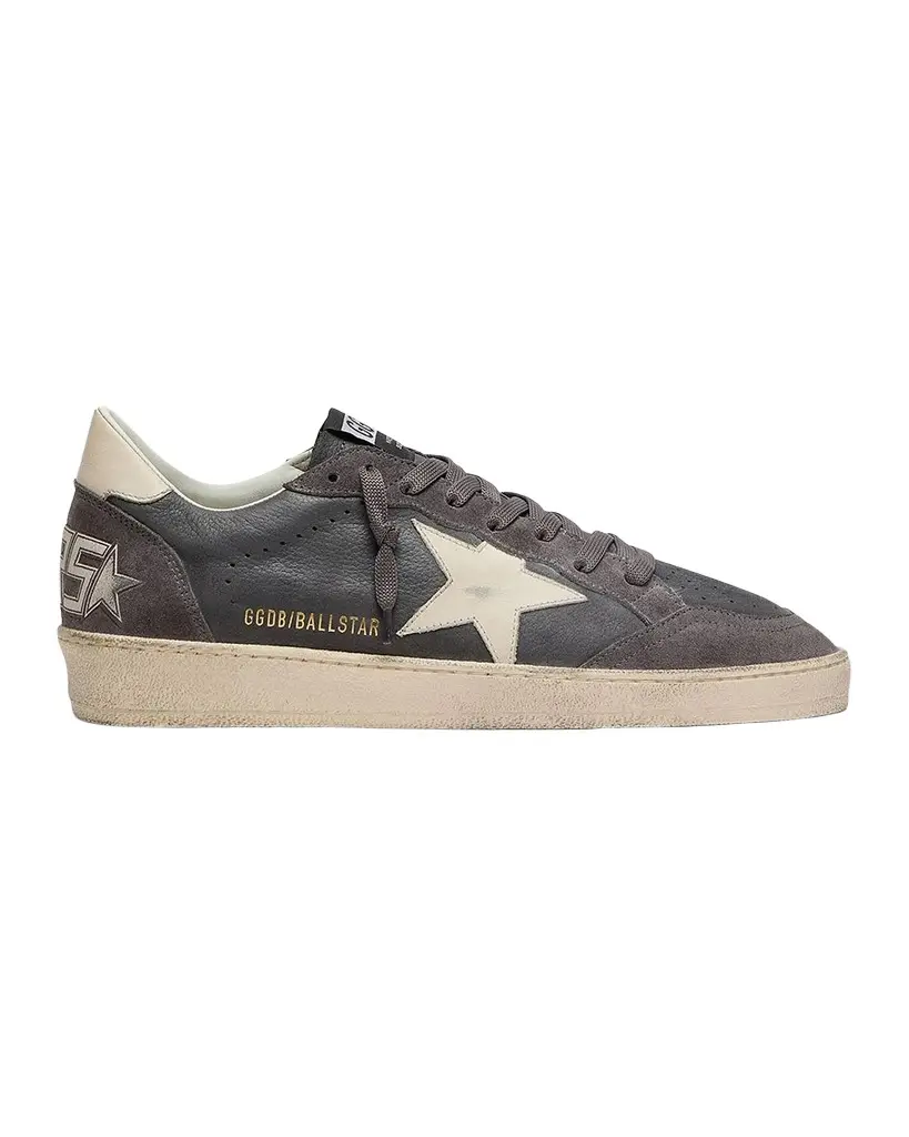 Golden Goose Men's Ballstar Leather Low-Top Sneakers