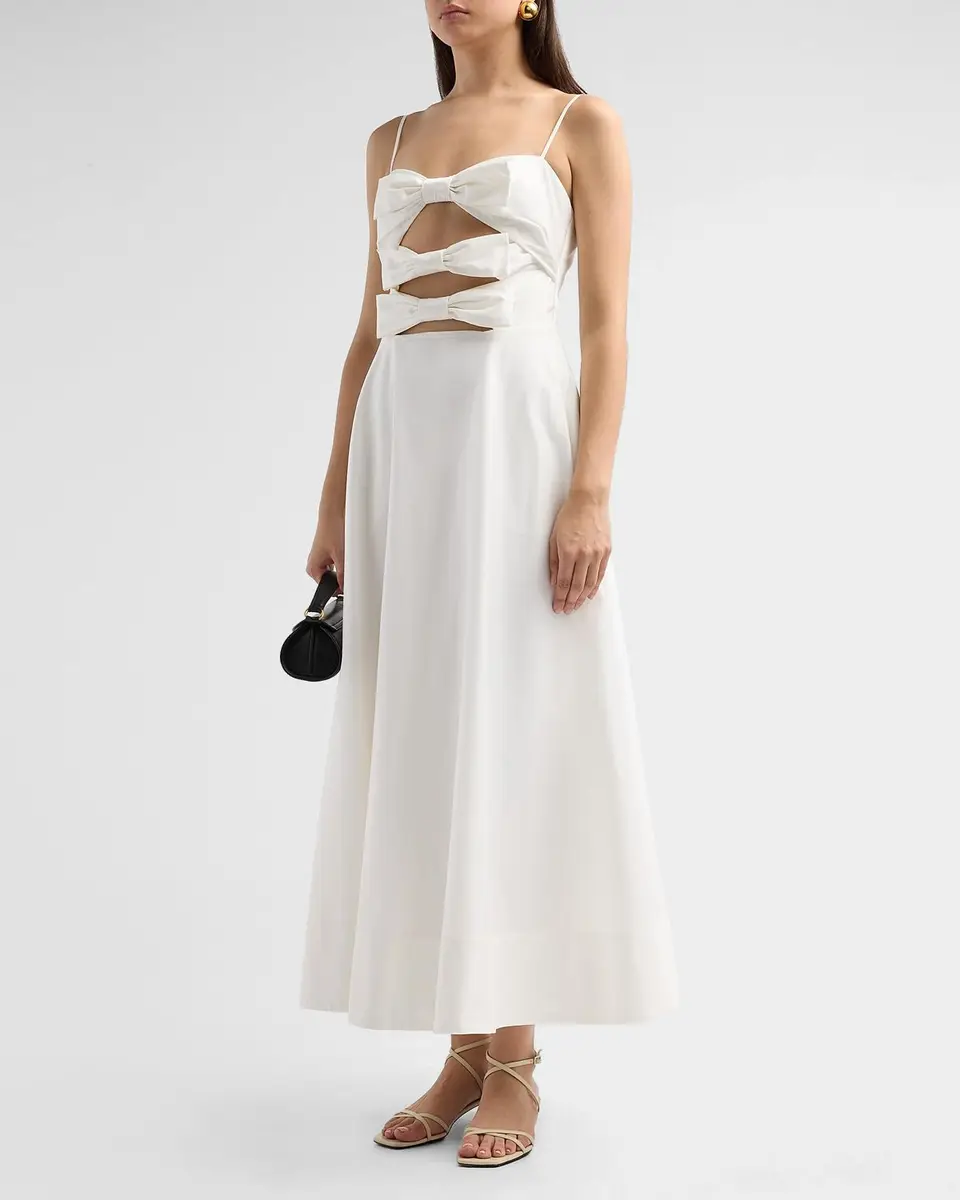 As It May Ariaelle Cotton-Blend Bow Midi Dress | Thumbnail 4 As It May Ariaelle Cotton-Blend Bow Midi Dress | Thumbnail 4