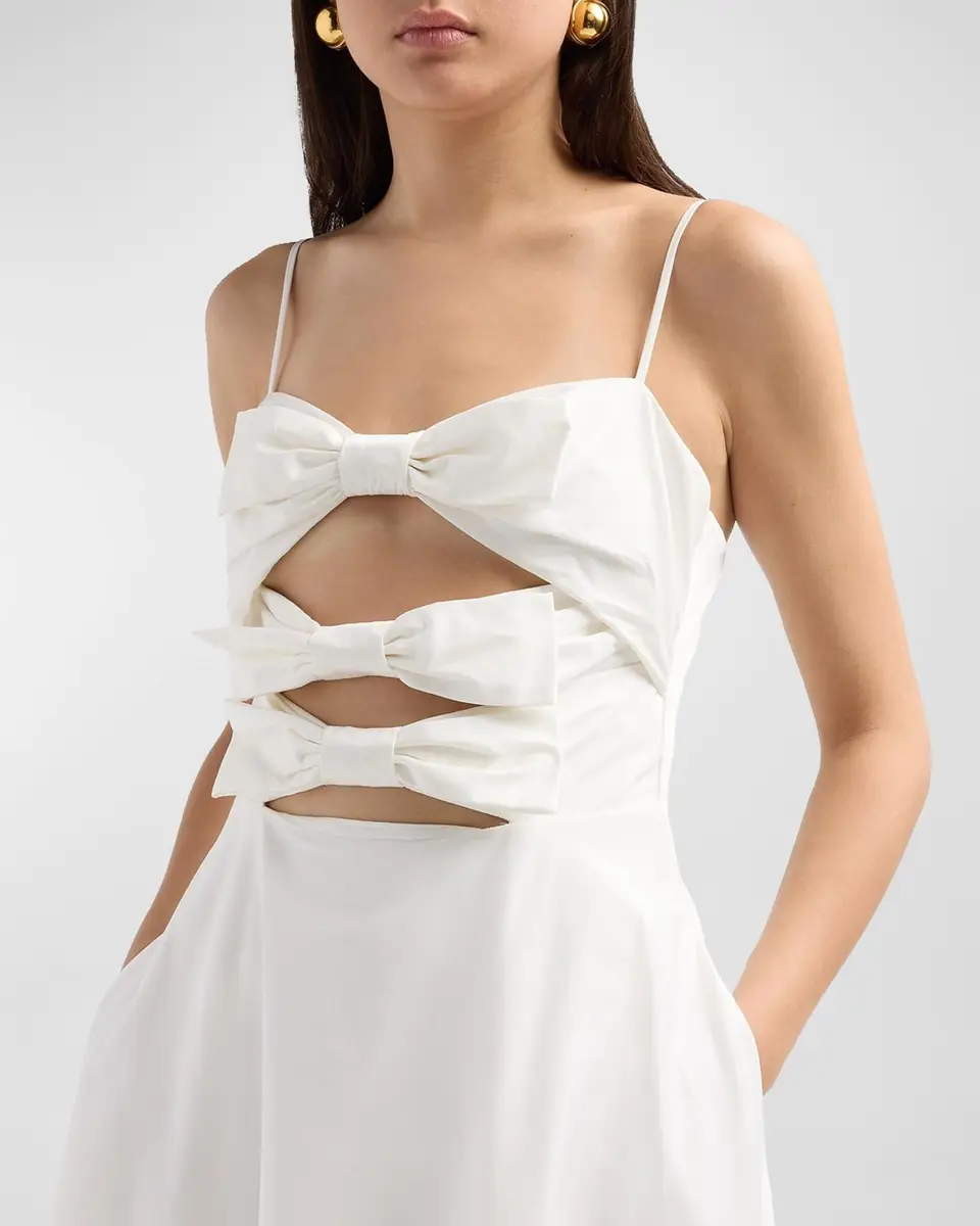 As It May Ariaelle Cotton-Blend Bow Midi Dress | Thumbnail 5 As It May Ariaelle Cotton-Blend Bow Midi Dress | Thumbnail 5