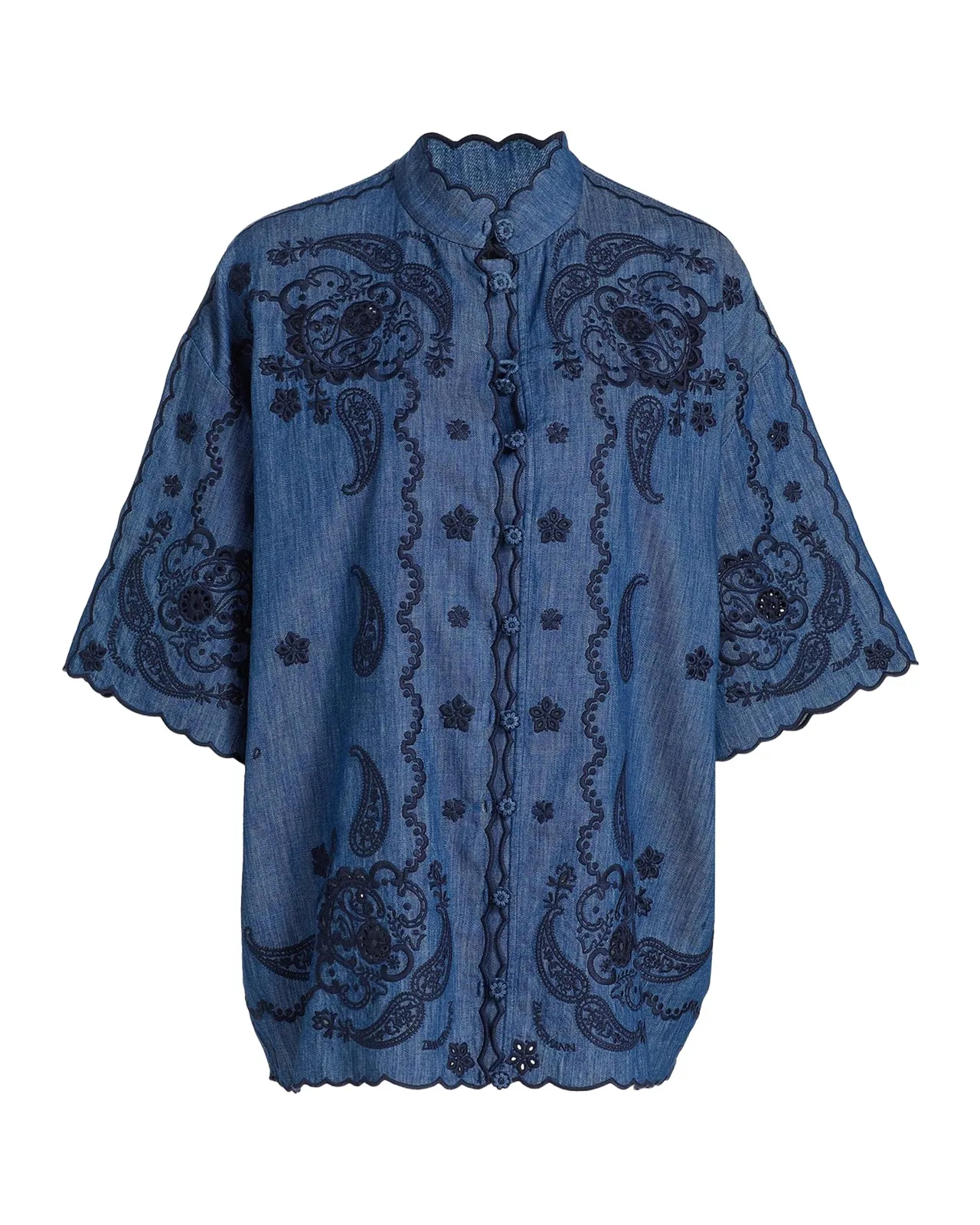 Aster Embroidered Denim Shirt