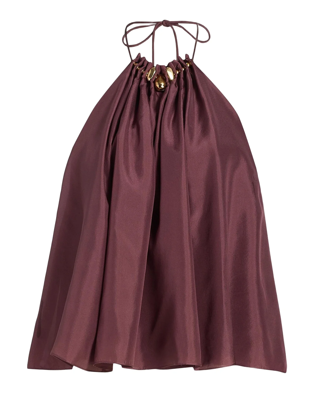 Zimmermann Aster Gathered Silk Halter Top