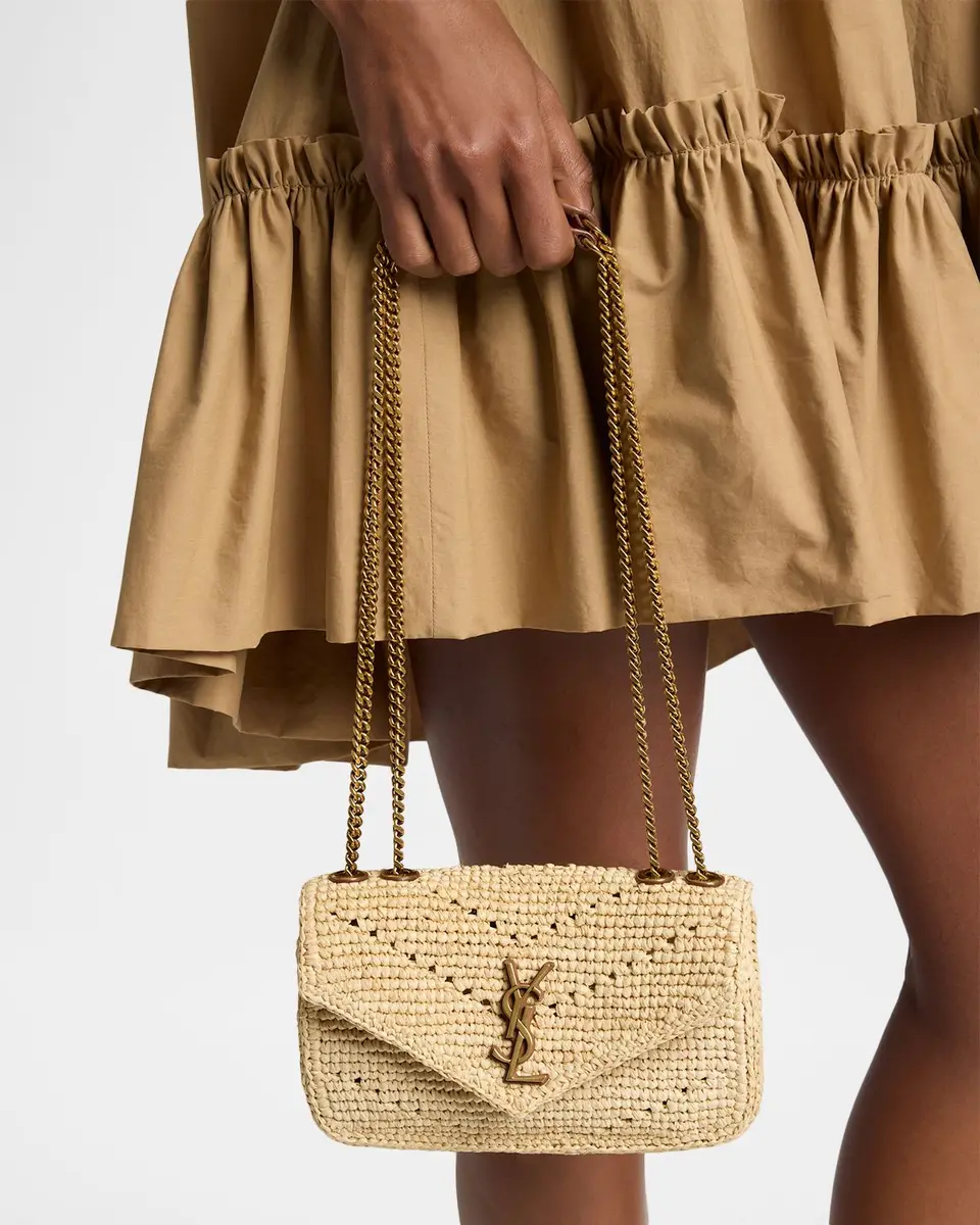 Saint Laurent Mini Loulou Shoulder Bag in Raffia | Thumbnail 2 Saint Laurent Mini Loulou Shoulder Bag in Raffia | Thumbnail 2