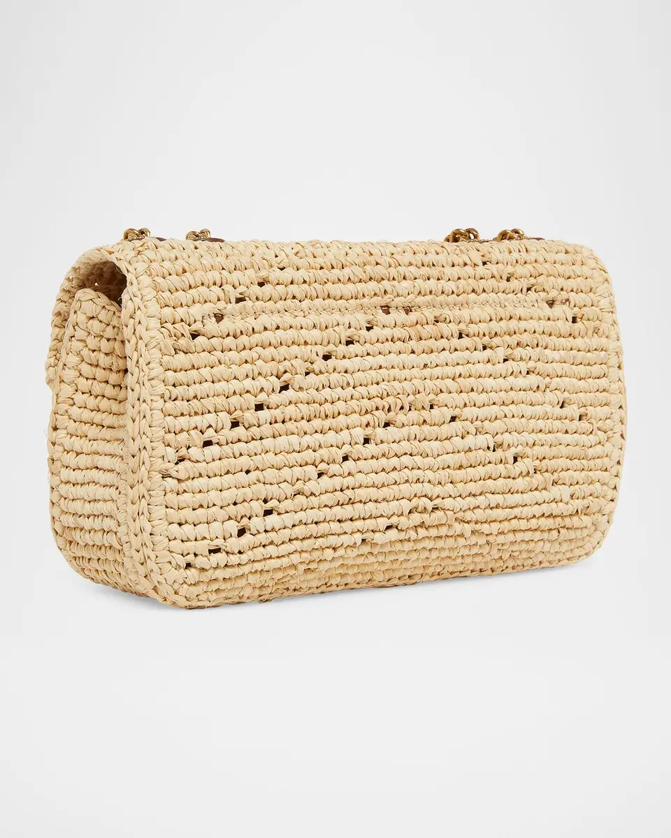 Saint Laurent Mini Loulou Shoulder Bag in Raffia | Thumbnail 3 Saint Laurent Mini Loulou Shoulder Bag in Raffia | Thumbnail 3