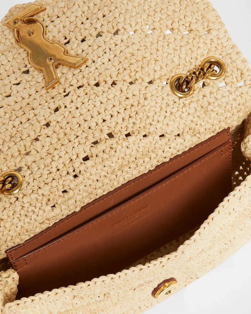 Saint Laurent Mini Loulou Shoulder Bag in Raffia | Thumbnail 4 Saint Laurent Mini Loulou Shoulder Bag in Raffia | Thumbnail 4