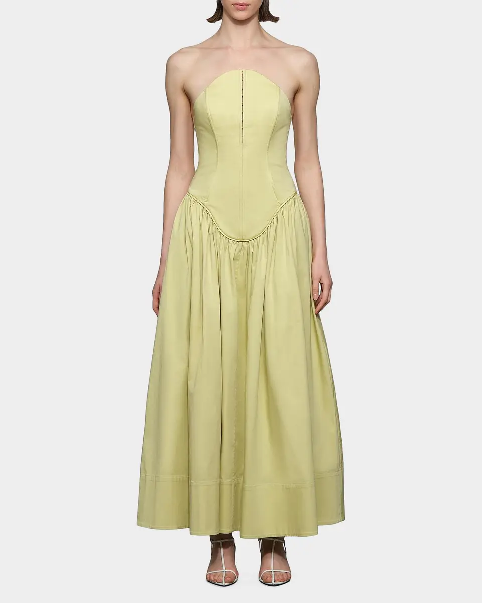 Et Ochs Camille Stretch-Cotton Strapless Maxi Dress | Thumbnail 2 Et Ochs Camille Stretch-Cotton Strapless Maxi Dress | Thumbnail 2