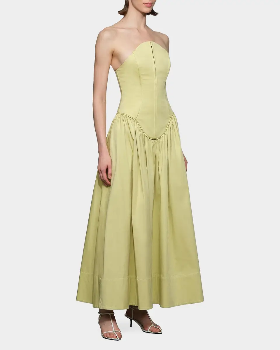 Et Ochs Camille Stretch-Cotton Strapless Maxi Dress | Thumbnail 4 Et Ochs Camille Stretch-Cotton Strapless Maxi Dress | Thumbnail 4
