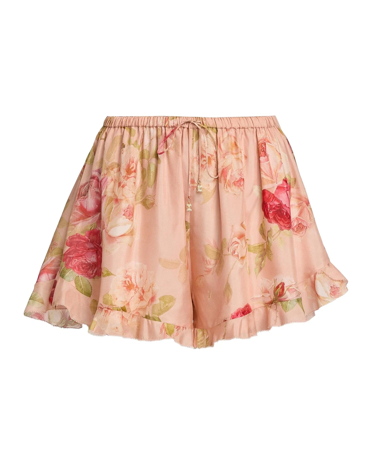 Roselight Floral Silk Frill Shorts Roselight Floral Silk Frill Shorts
