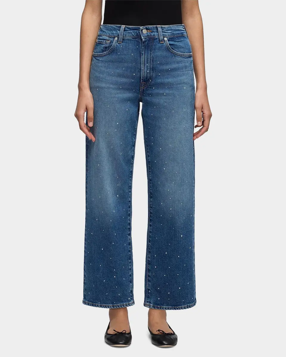 7 For All Mankind Stovepipe Embellished Straight-Leg Jeans | Thumbnail 4 7 For All Mankind Stovepipe Embellished Straight-Leg Jeans | Thumbnail 4