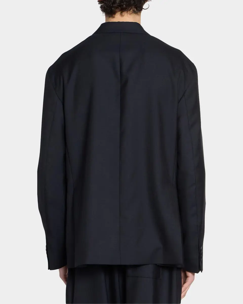 OFFICINE GÉNÉRALE Men's Merrick Wool-Cashmere-Silk Double-Breasted Blazer | Thumbnail 3 OFFICINE GÉNÉRALE Men's Merrick Wool-Cashmere-Silk Double-Breasted Blazer | Thumbnail 3