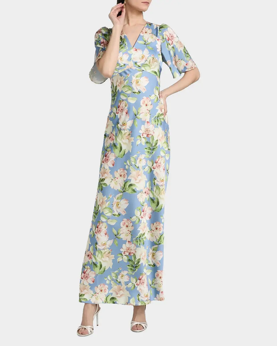SACHIN & BABI Sabette Floral-Print Satin Maxi Dress | Thumbnail 2 SACHIN & BABI Sabette Floral-Print Satin Maxi Dress | Thumbnail 2
