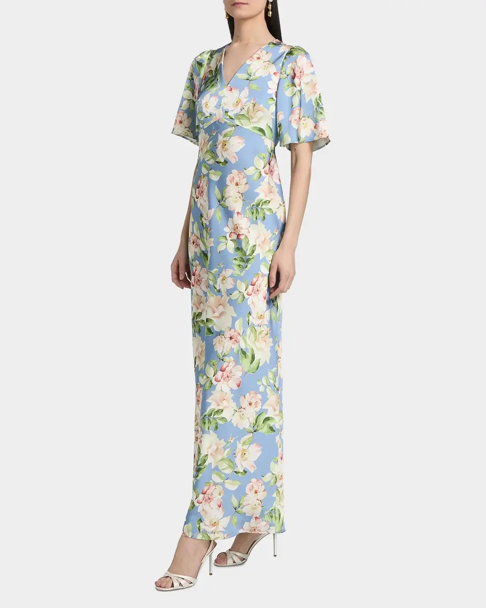SACHIN & BABI Sabette Floral-Print Satin Maxi Dress | Thumbnail 7 SACHIN & BABI Sabette Floral-Print Satin Maxi Dress | Thumbnail 7