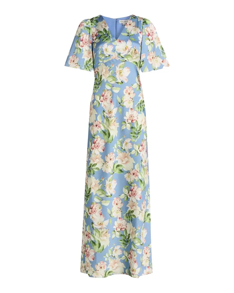SACHIN BABI Sabette Floral-Print Satin Maxi Dress | Image 1 SACHIN BABI Sabette Floral-Print Satin Maxi Dress | Image 1