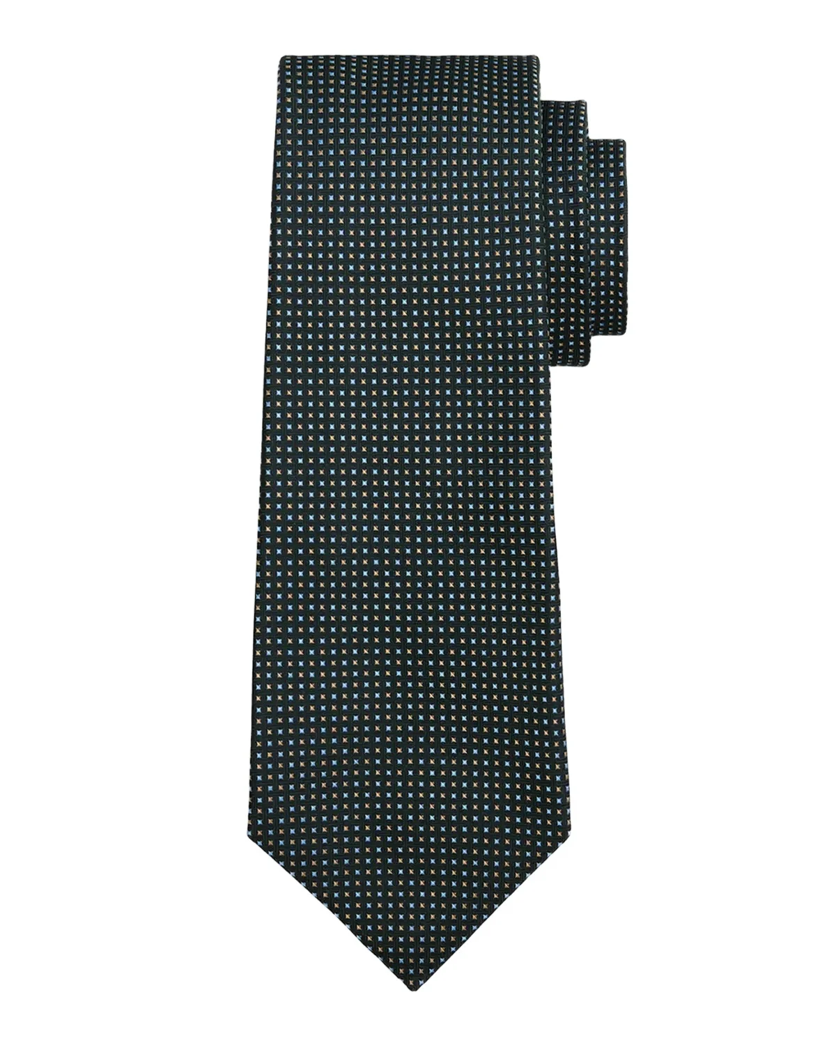 Men's Woven Micro-Geometric Silk Seven-Fold Tie Men's Woven Micro-Geometric Silk Seven-Fold Tie