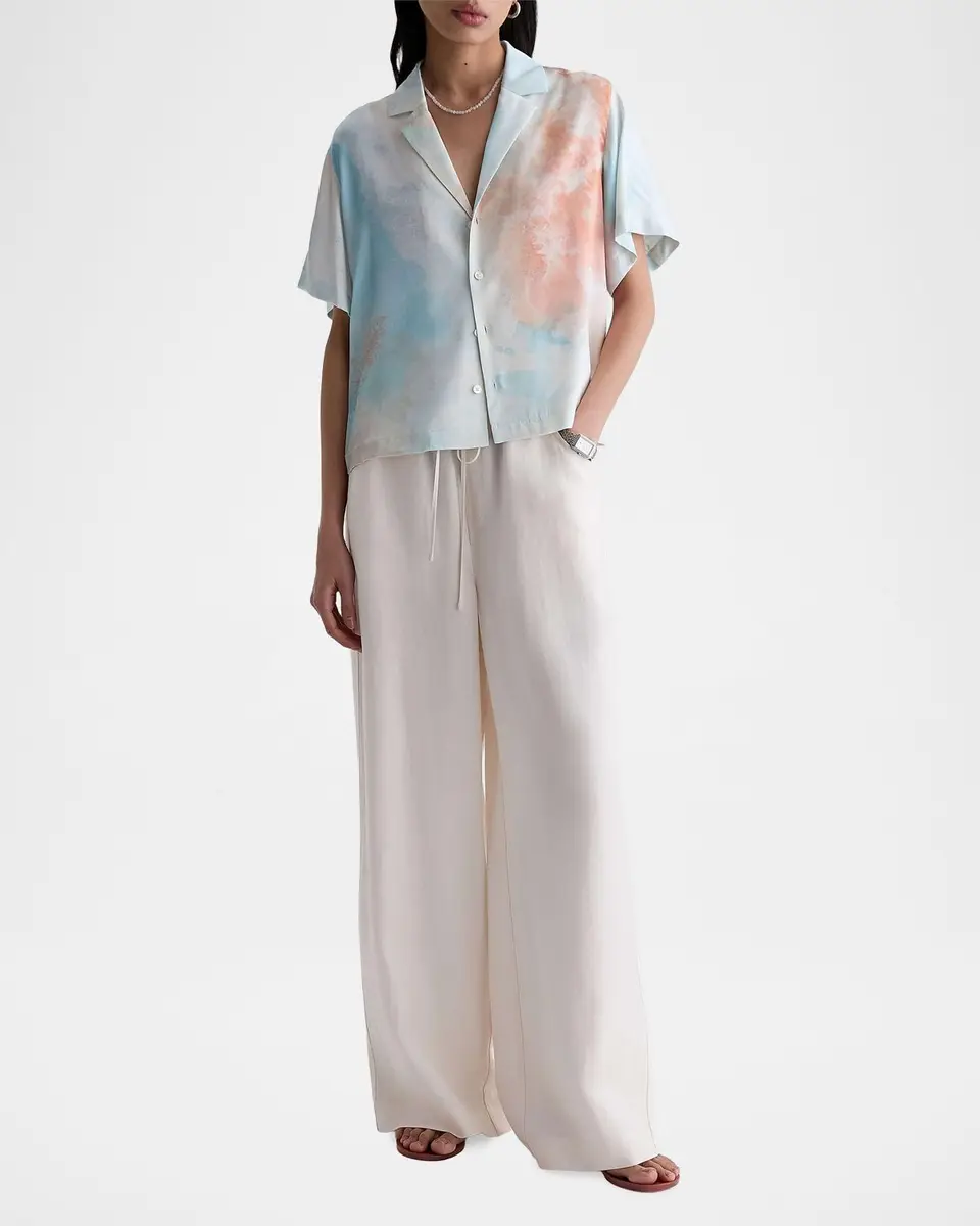 AG Jeans Century Silk-Blend Drawstring Pants | Thumbnail 2 AG Jeans Century Silk-Blend Drawstring Pants | Thumbnail 2