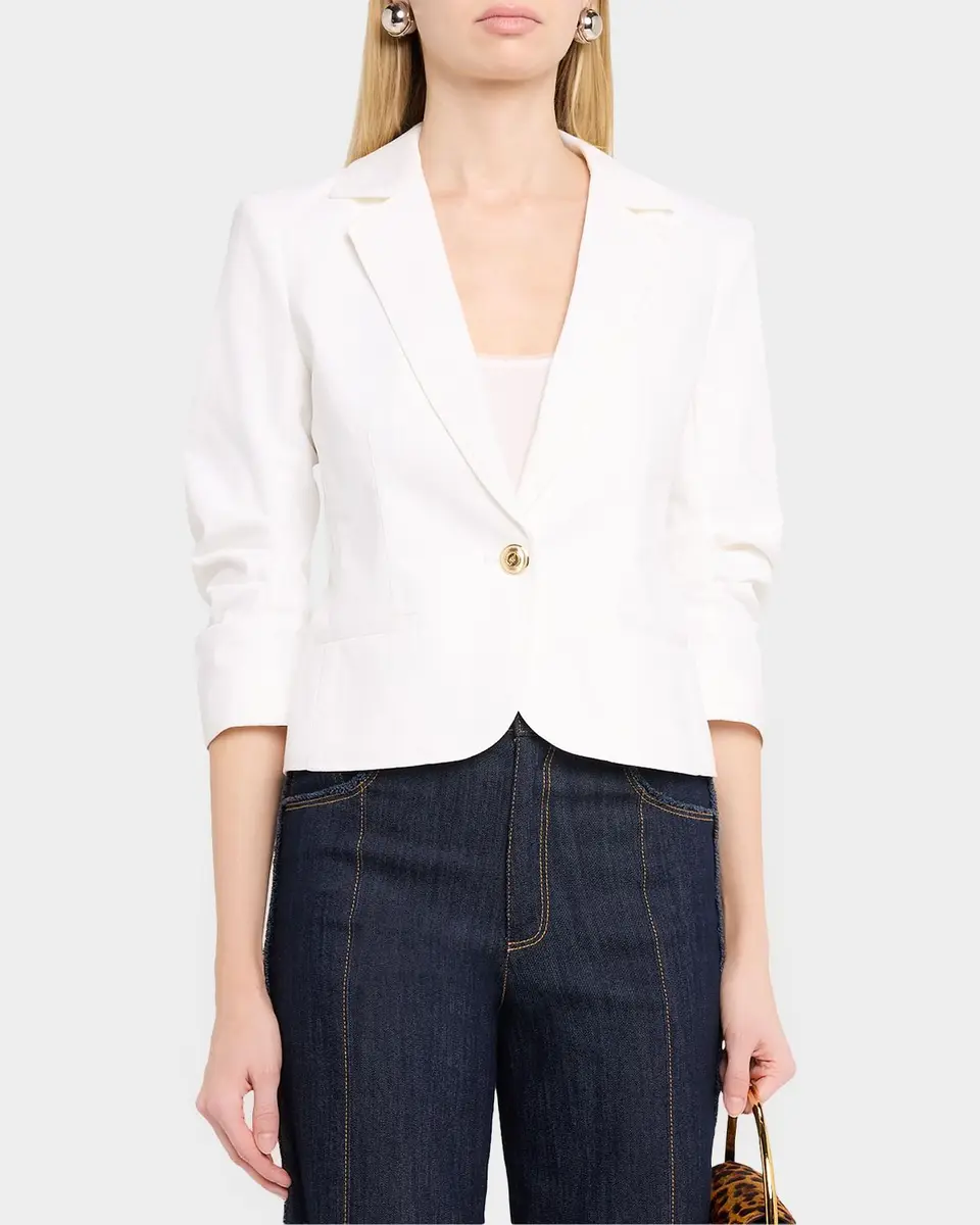 Cinq à Sept Le Petit Khloe Denim Blazer | Thumbnail 4 Cinq à Sept Le Petit Khloe Denim Blazer | Thumbnail 4