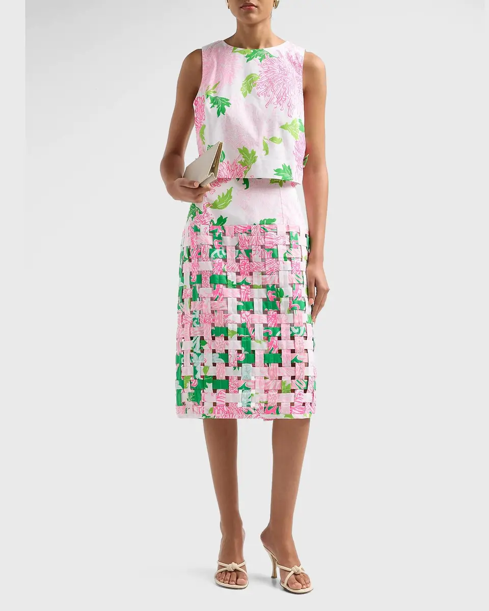 Lilly Pulitzer Goodwin Floral Woven Midi Skirt | Thumbnail 2 Lilly Pulitzer Goodwin Floral Woven Midi Skirt | Thumbnail 2