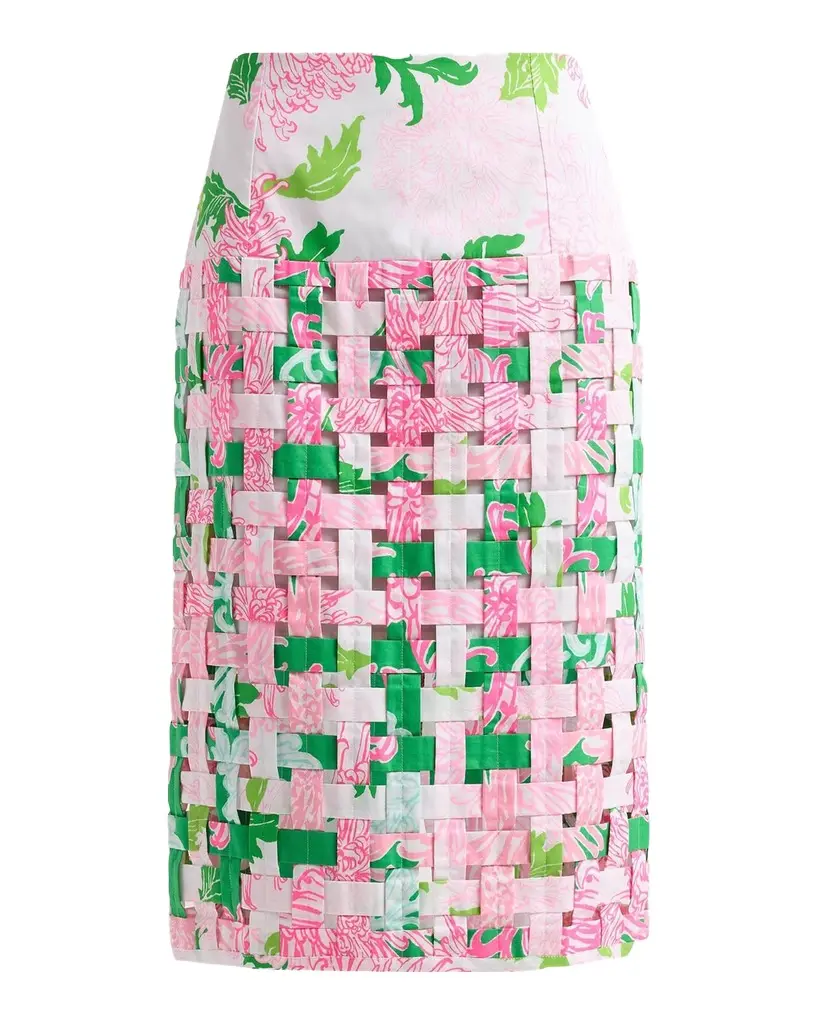 Lilly Pulitzer Goodwin Floral Woven Midi Skirt