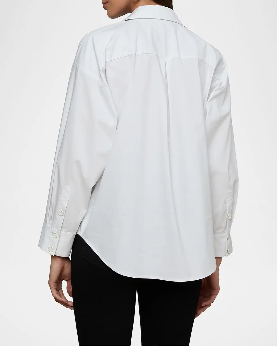 L'Agence Rylie Relaxed Button-Front Shirt | Thumbnail 3