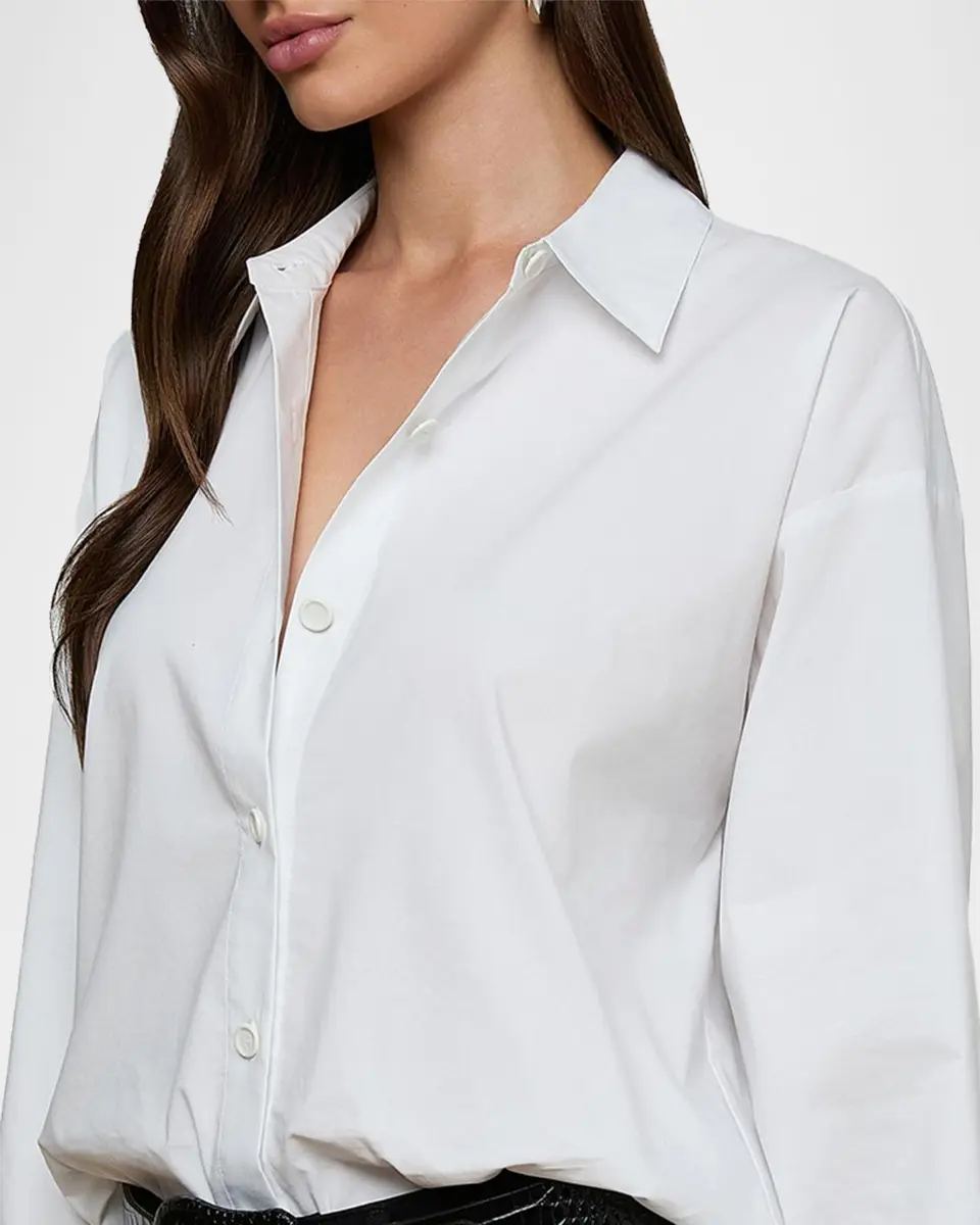 L'Agence Rylie Relaxed Button-Front Shirt | Thumbnail 5