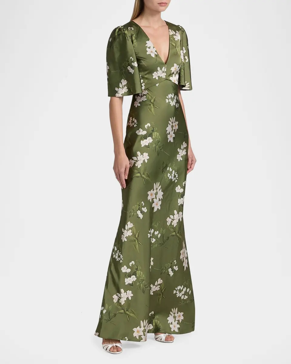 SACHIN & BABI Mae Floral Satin Gown | Thumbnail 7 SACHIN & BABI Mae Floral Satin Gown | Thumbnail 7