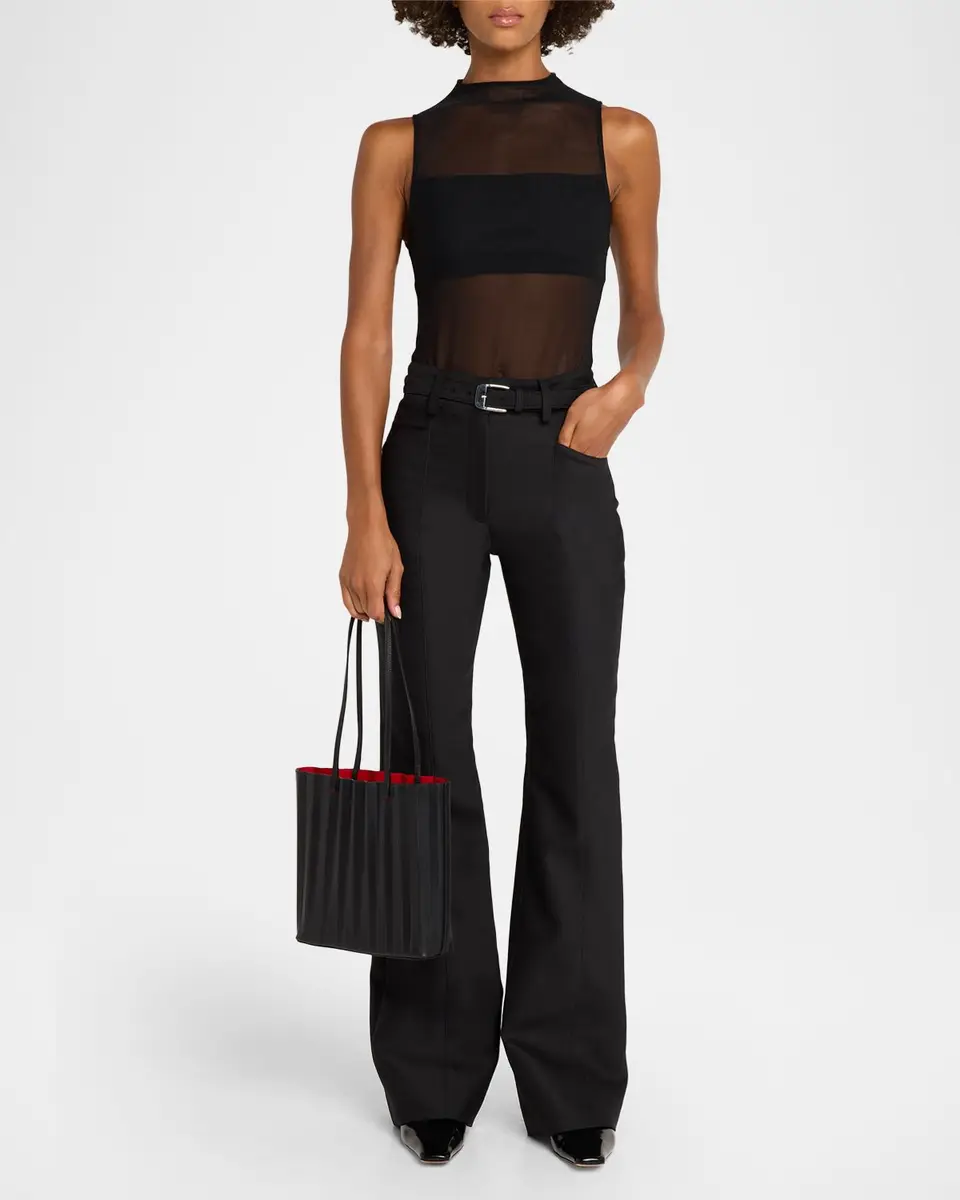 MANSUR GAVRIEL Pleated Filo Leather Tote Bag | Thumbnail 2
