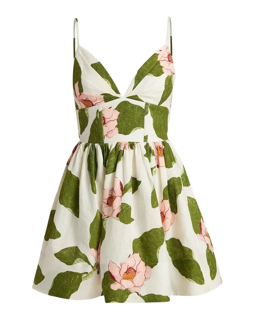 Cara Cara Pero Floral Linen Mini Dress | Image 1 Cara Cara Pero Floral Linen Mini Dress | Image 1