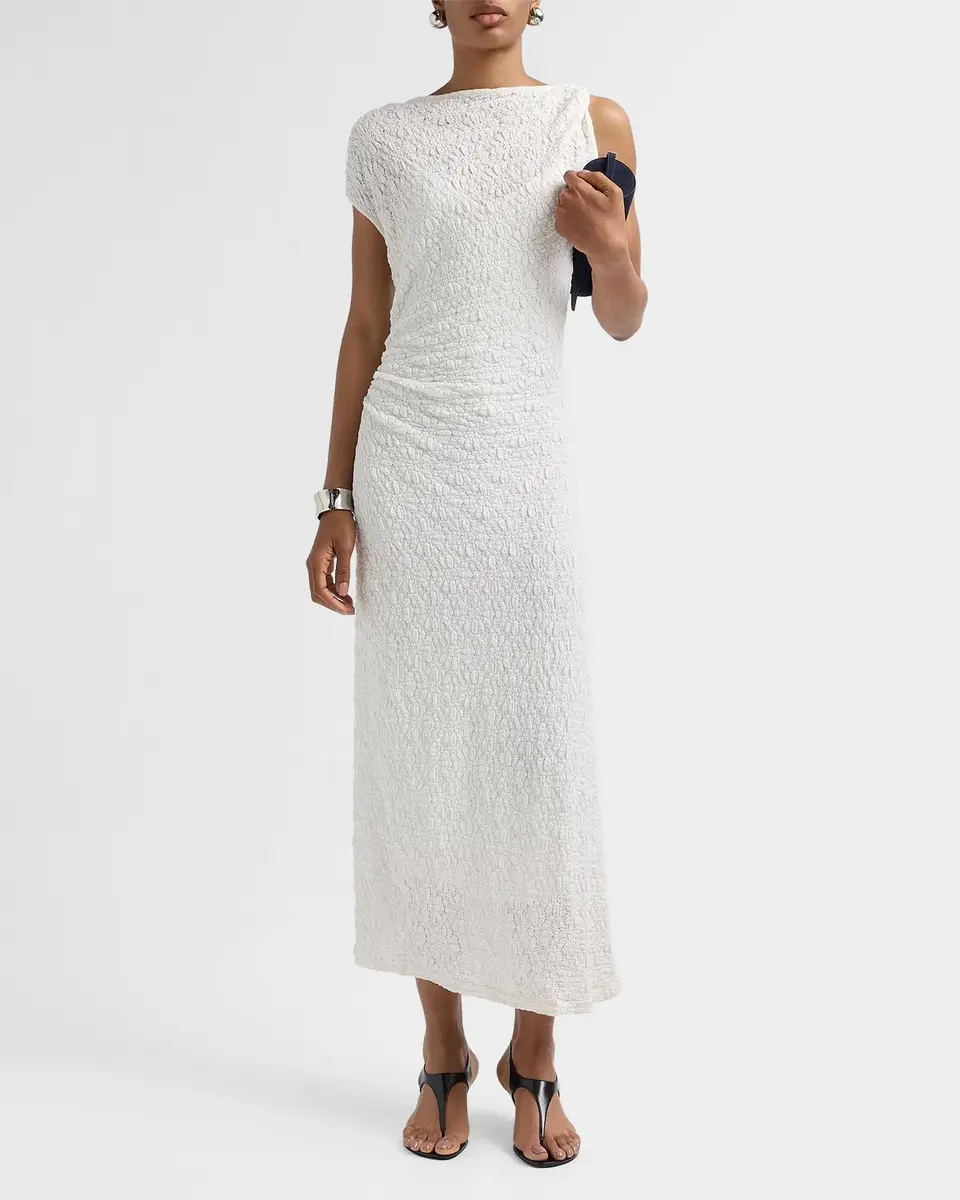 Proenza Schouler White Label Astra Ruched Cotton-Blend A-Line Midi Dress | Thumbnail 2