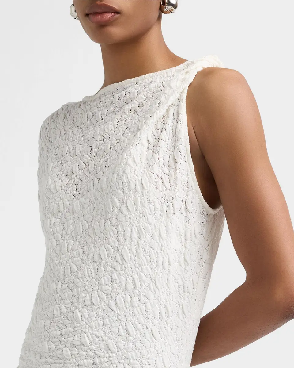 Proenza Schouler White Label Astra Ruched Cotton-Blend A-Line Midi Dress | Thumbnail 3