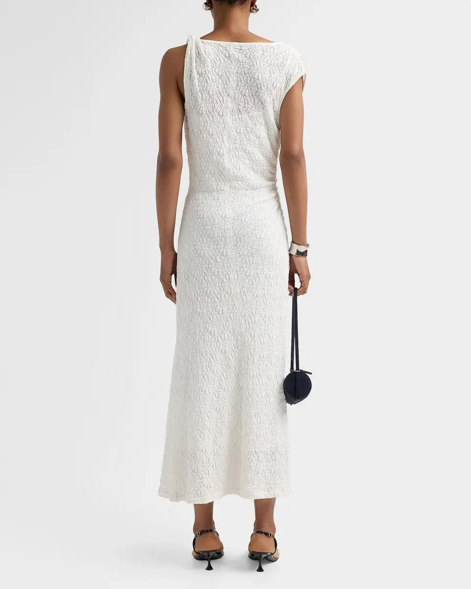 Proenza Schouler White Label Astra Ruched Cotton-Blend A-Line Midi Dress | Thumbnail 4
