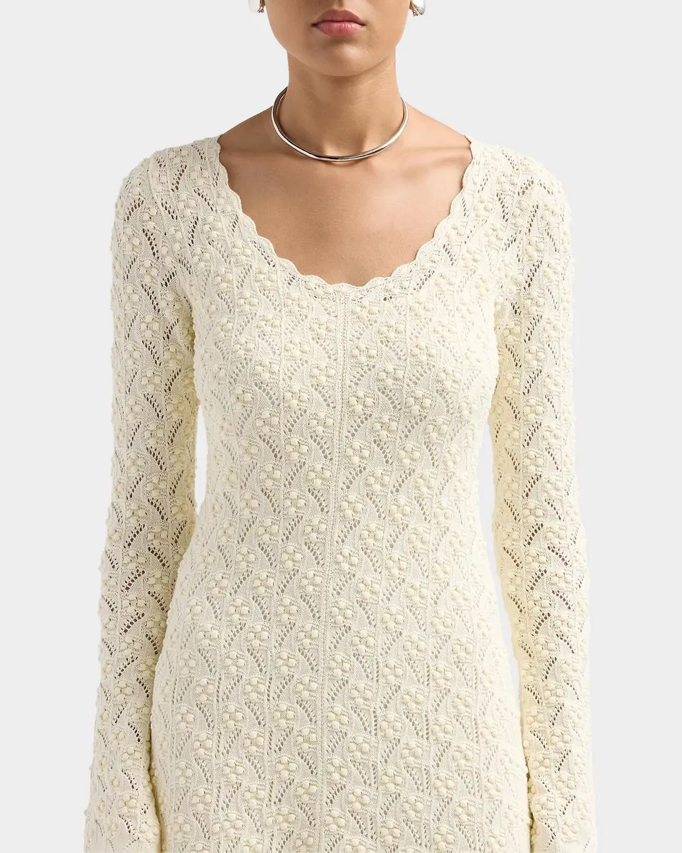 Cara Cara Avril Pointelle Midi Dress | Thumbnail 5 Cara Cara Avril Pointelle Midi Dress | Thumbnail 5