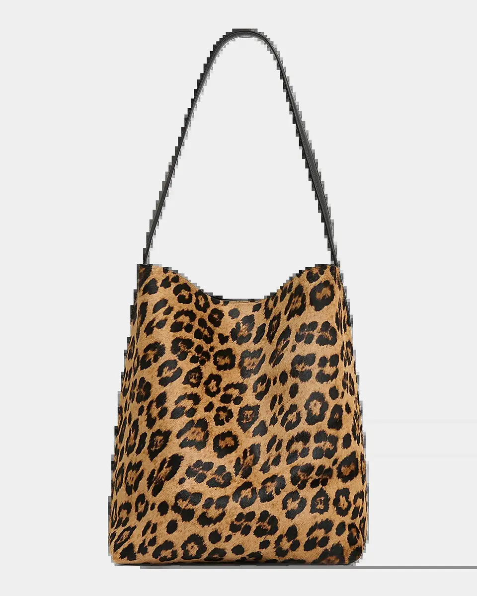 MANSUR GAVRIEL Everyday Leopard-Print Calf Hair Basket Bag | Thumbnail 2 MANSUR GAVRIEL Everyday Leopard-Print Calf Hair Basket Bag | Thumbnail 2