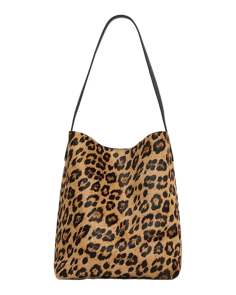 Mansur Gavriel Everyday Leopard-Print Calf Hair Basket Bag | Image 1 Mansur Gavriel Everyday Leopard-Print Calf Hair Basket Bag | Image 1