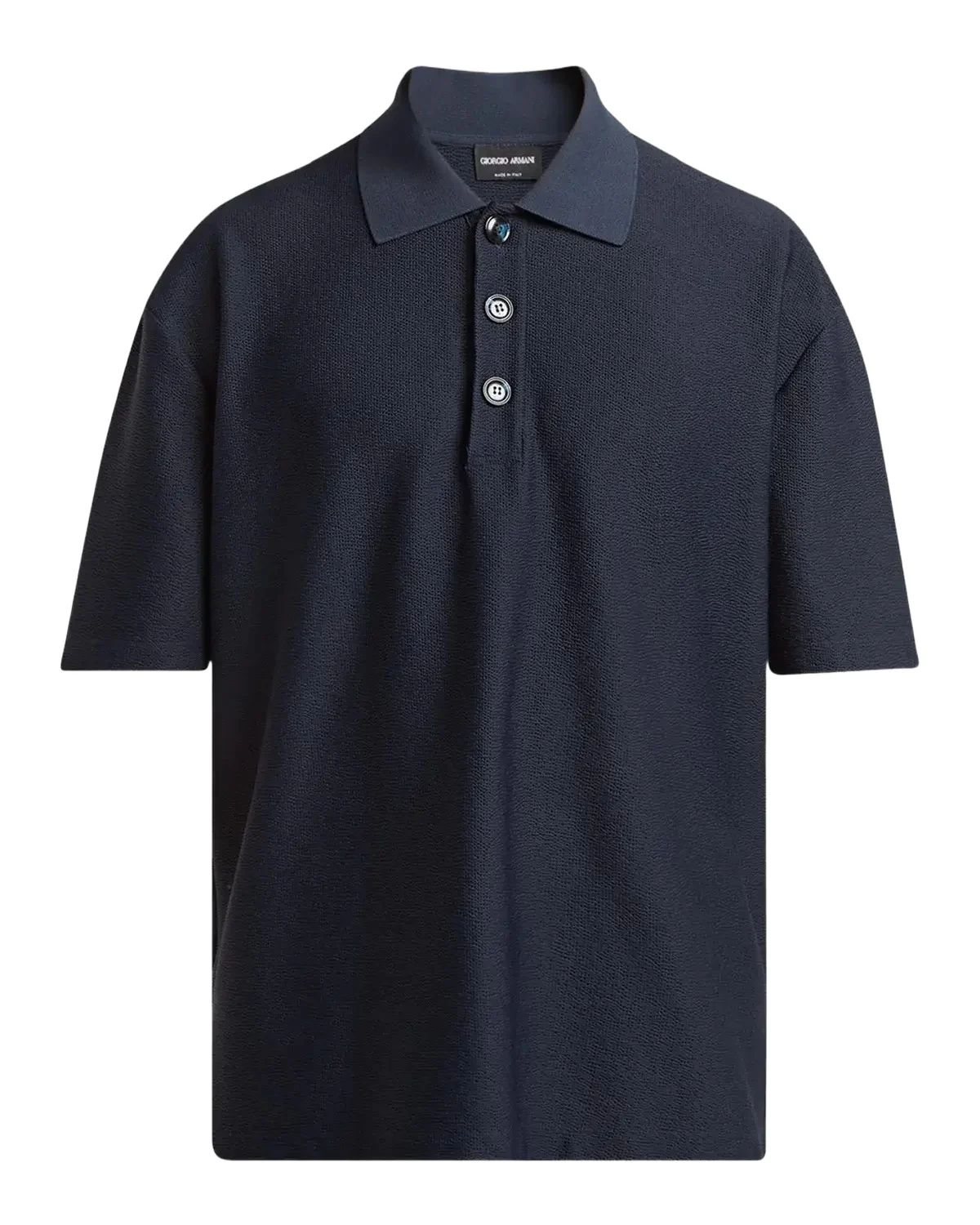 Men's Seersucker Relaxed-Fit Polo Shirt Men's Seersucker Relaxed-Fit Polo Shirt