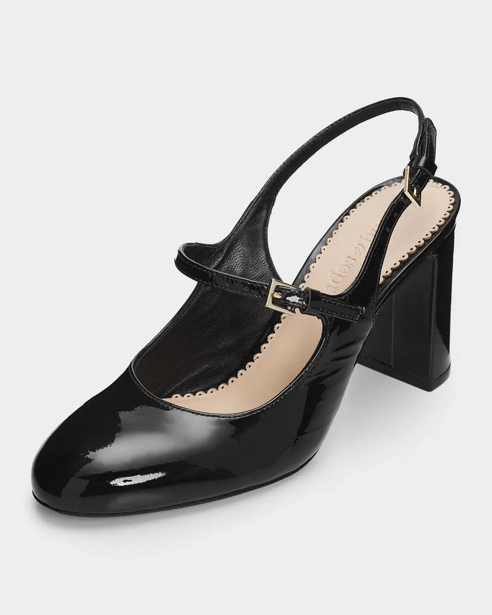 Cinq à Sept Lola 80MM Patent Leather Slingback Pumps | Thumbnail 5