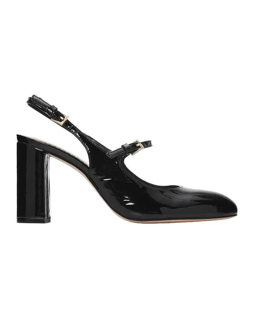 Cinq à Sept Lola 80MM Patent Leather Slingback Pumps | Image 1 Cinq à Sept Lola 80MM Patent Leather Slingback Pumps | Image 1