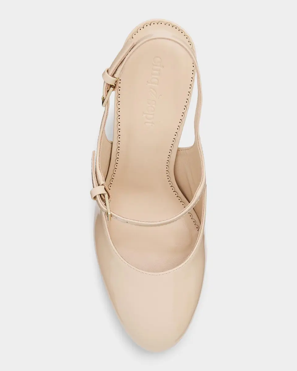 Cinq à Sept Lola 80MM Patent Leather Slingback Pumps | Thumbnail 4 Cinq à Sept Lola 80MM Patent Leather Slingback Pumps | Thumbnail 4