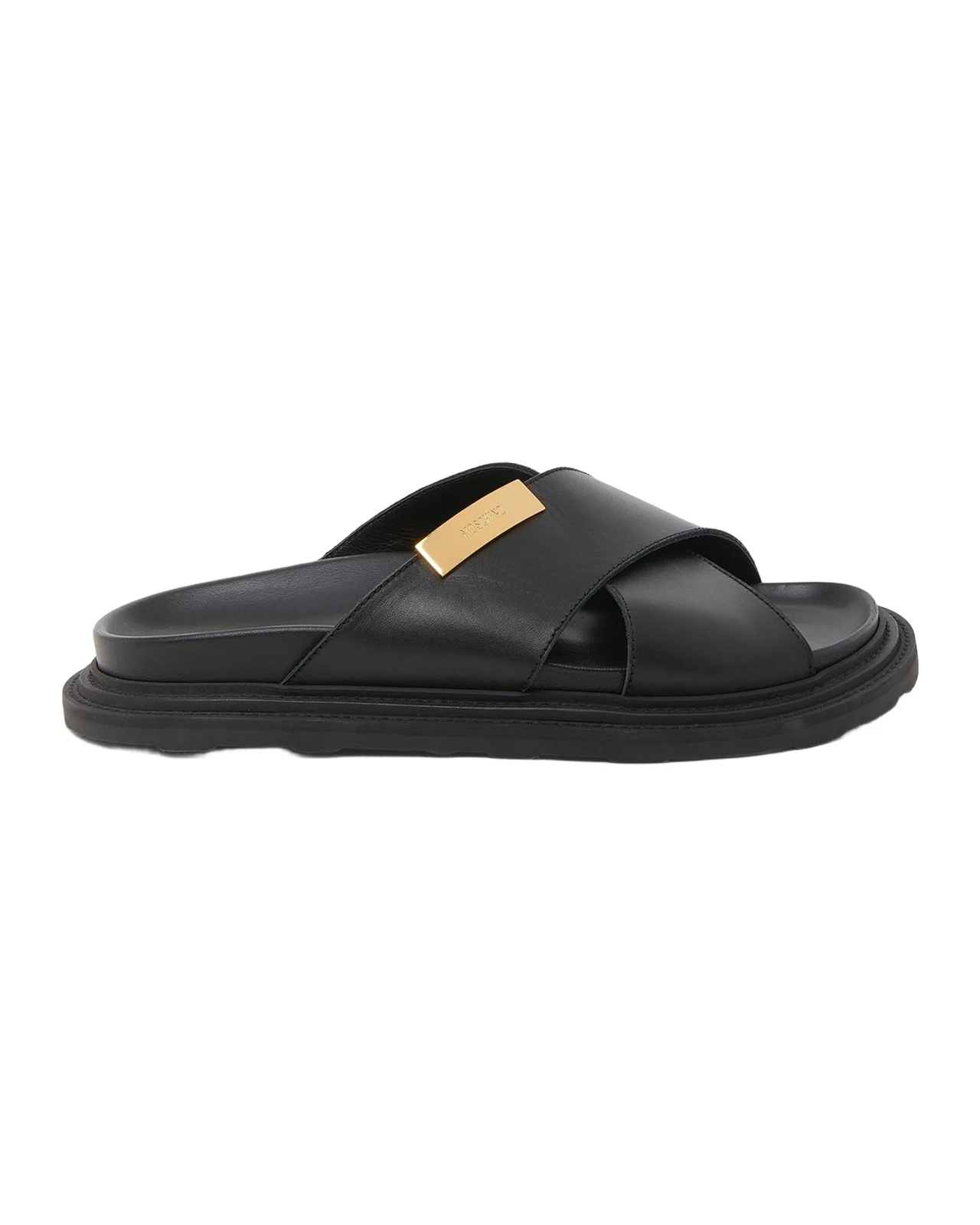 MOSCHINO Men's Logo Leather Sandals