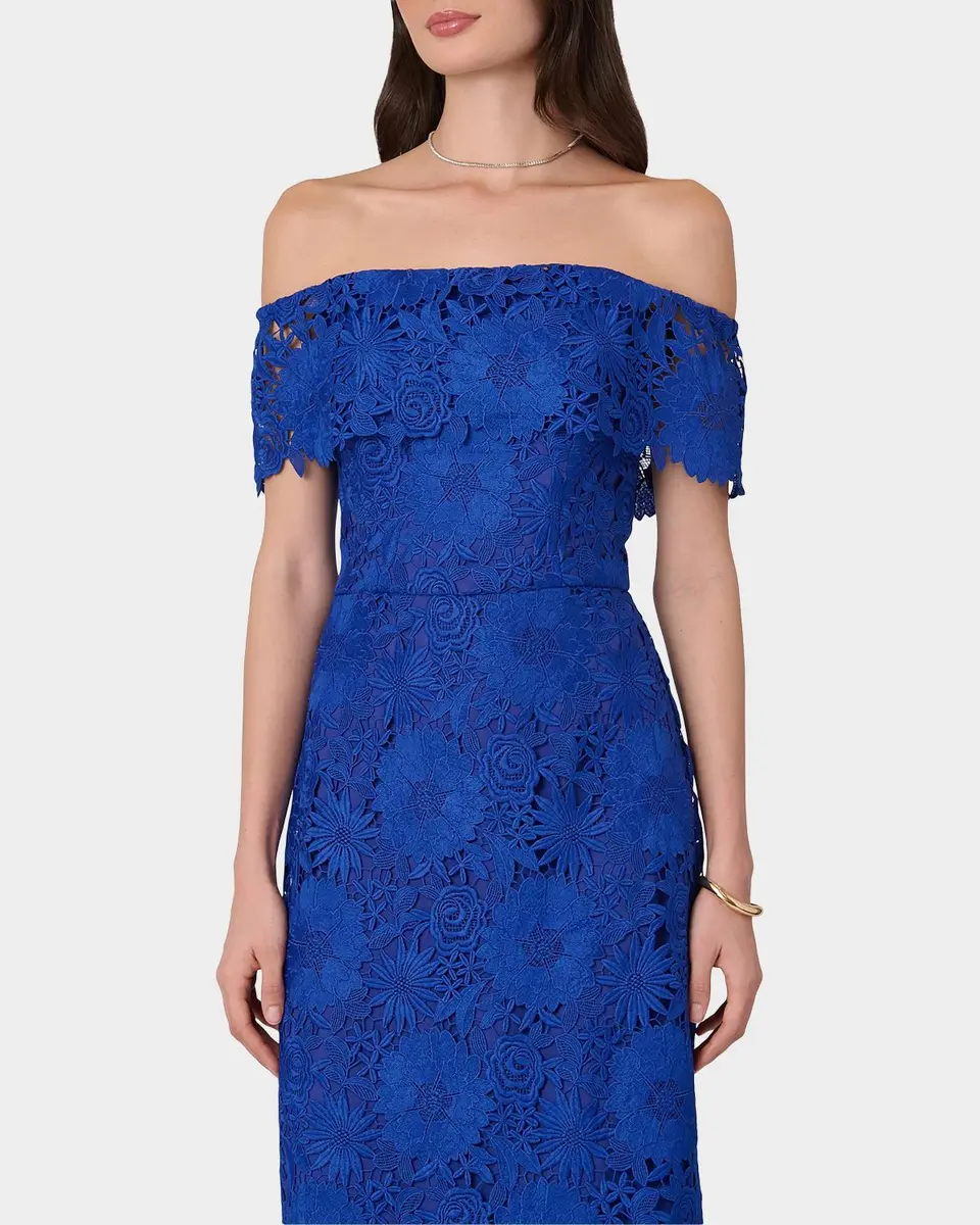 Shoshanna Avril Floral Lace Sheath Maxi Dress | Thumbnail 4 Shoshanna Avril Floral Lace Sheath Maxi Dress | Thumbnail 4