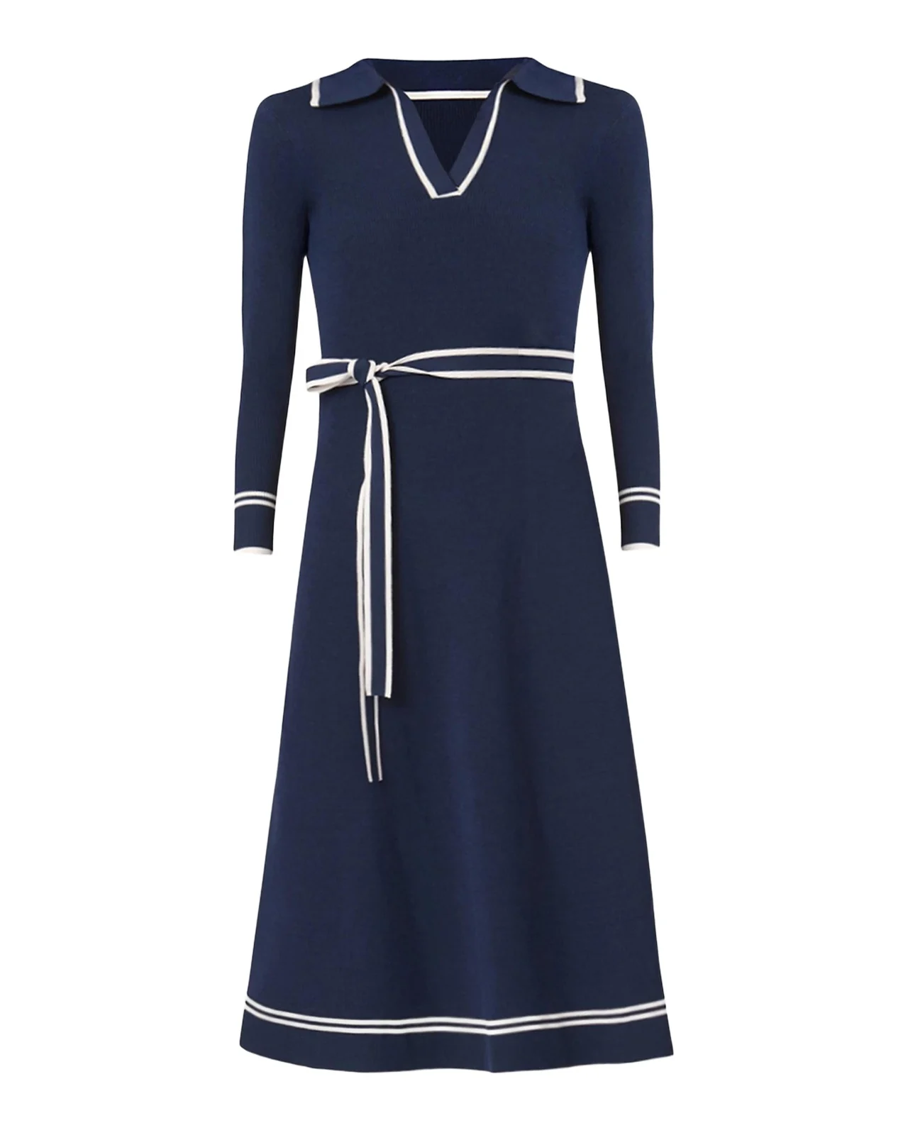 Malia Tie-Waist A-Line Midi Dress Malia Tie-Waist A-Line Midi Dress