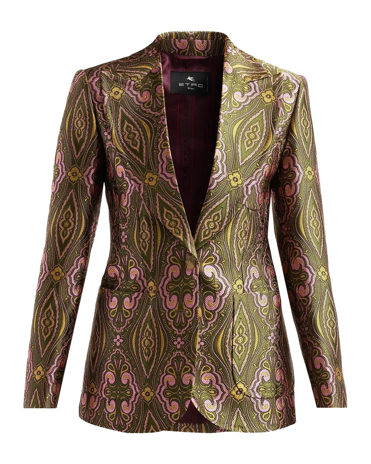 Etro Single-Breasted Jacquard Tailored Jacket