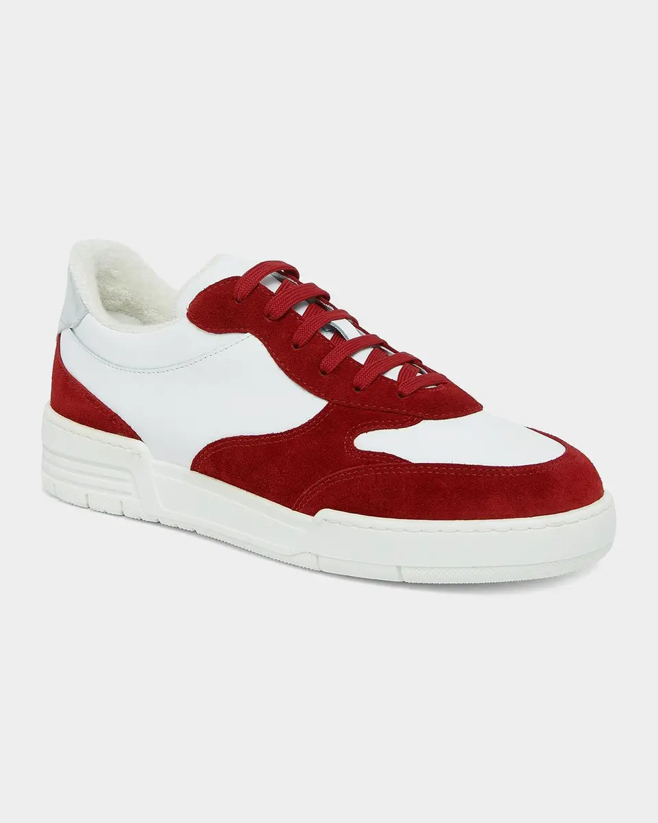 MOSCHINO Men's Leather Low-Top Sneakers | Thumbnail 2