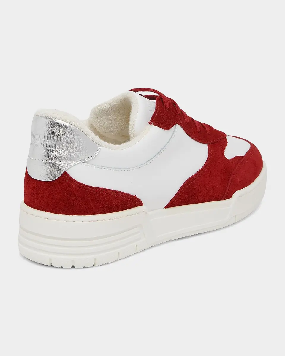 MOSCHINO Men's Leather Low-Top Sneakers | Thumbnail 3