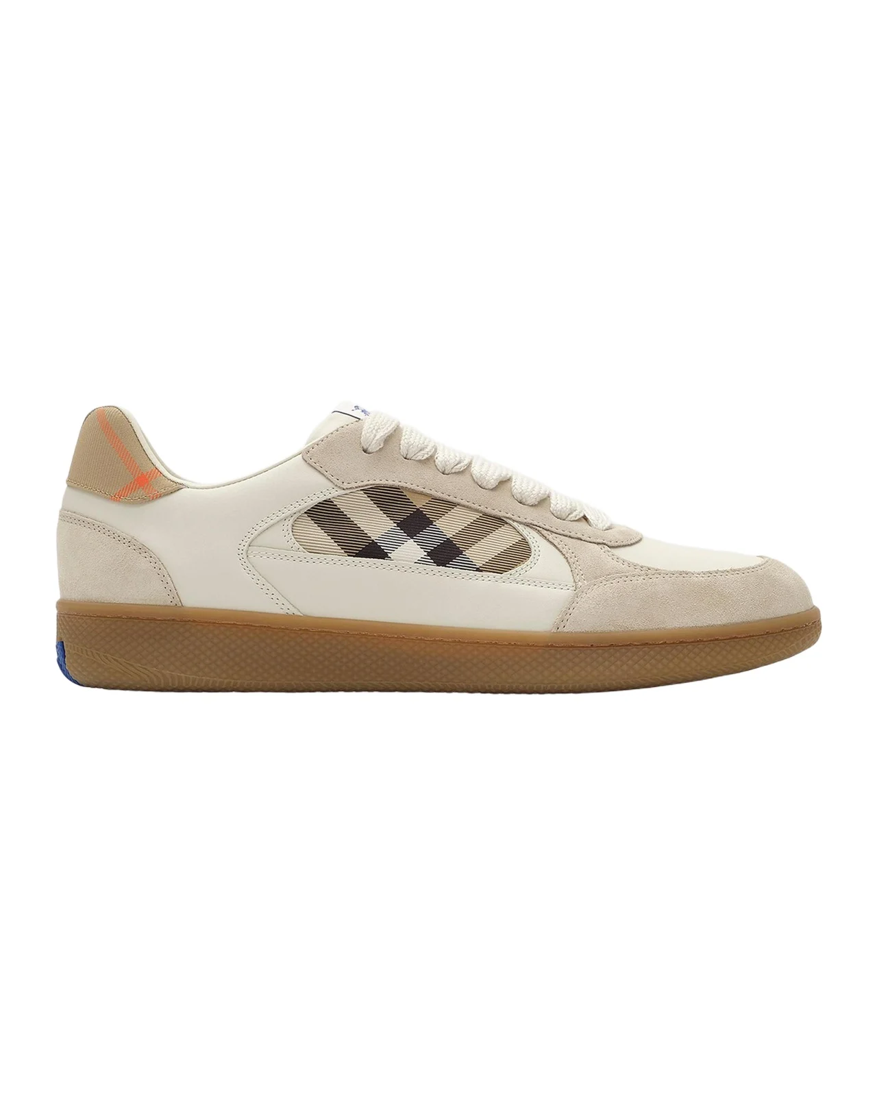 Men's Terrace Check Leather & Suede Low-Top Sneakers