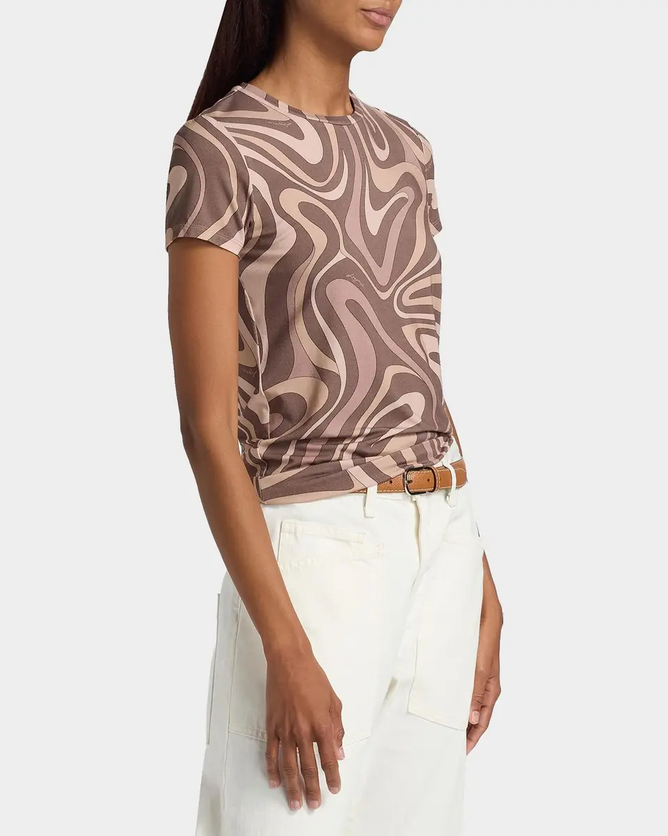 L'Agence Ressi Sepia Swirl T-Shirt | Thumbnail 7