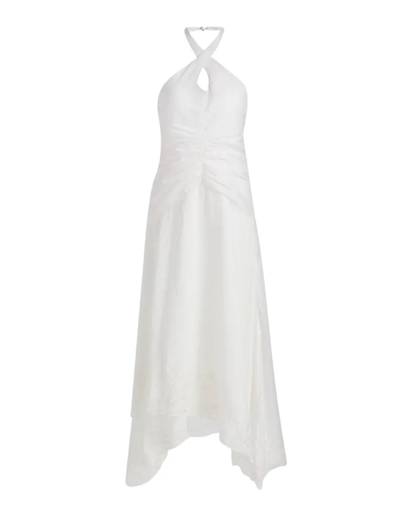 AMUR Romee Embroidered Halter Maxi Dress | Image 1 AMUR Romee Embroidered Halter Maxi Dress | Image 1