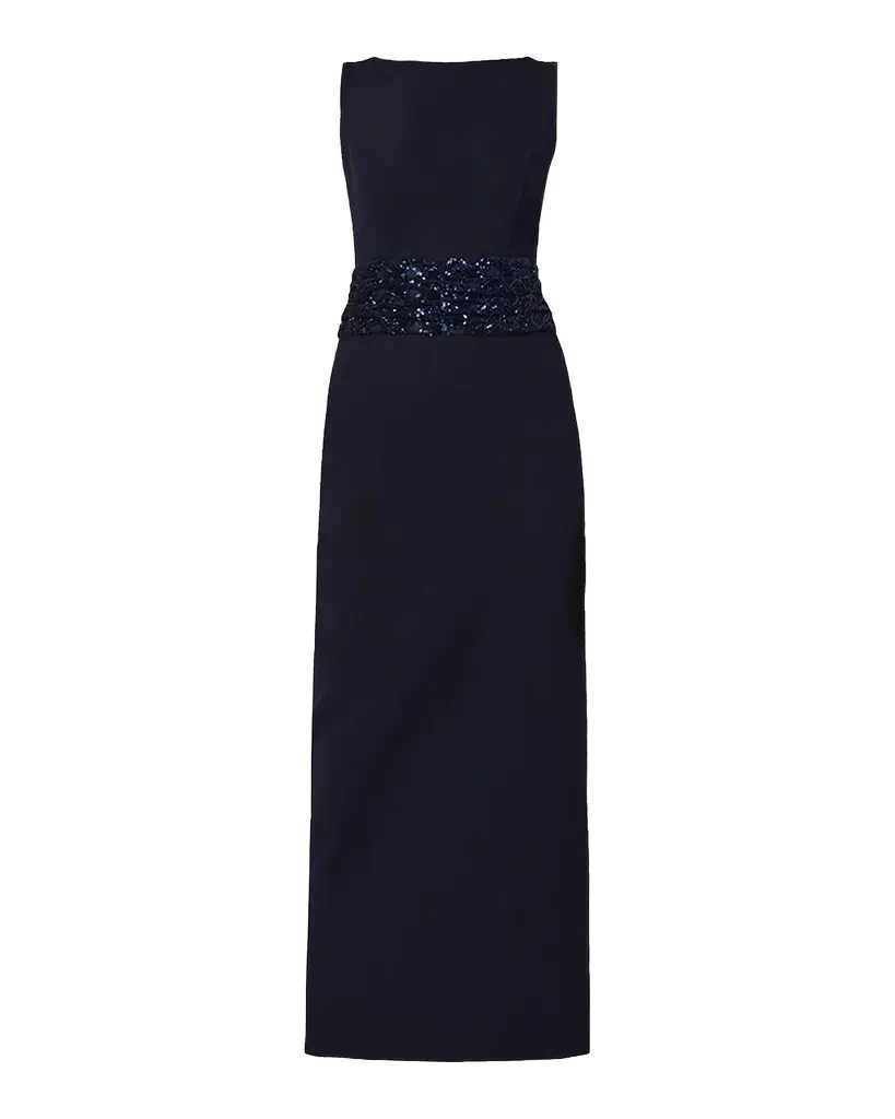 Shoshanna Sia Crepe Sequin-Embellished Maxi Dress | Image 1 Shoshanna Sia Crepe Sequin-Embellished Maxi Dress | Image 1